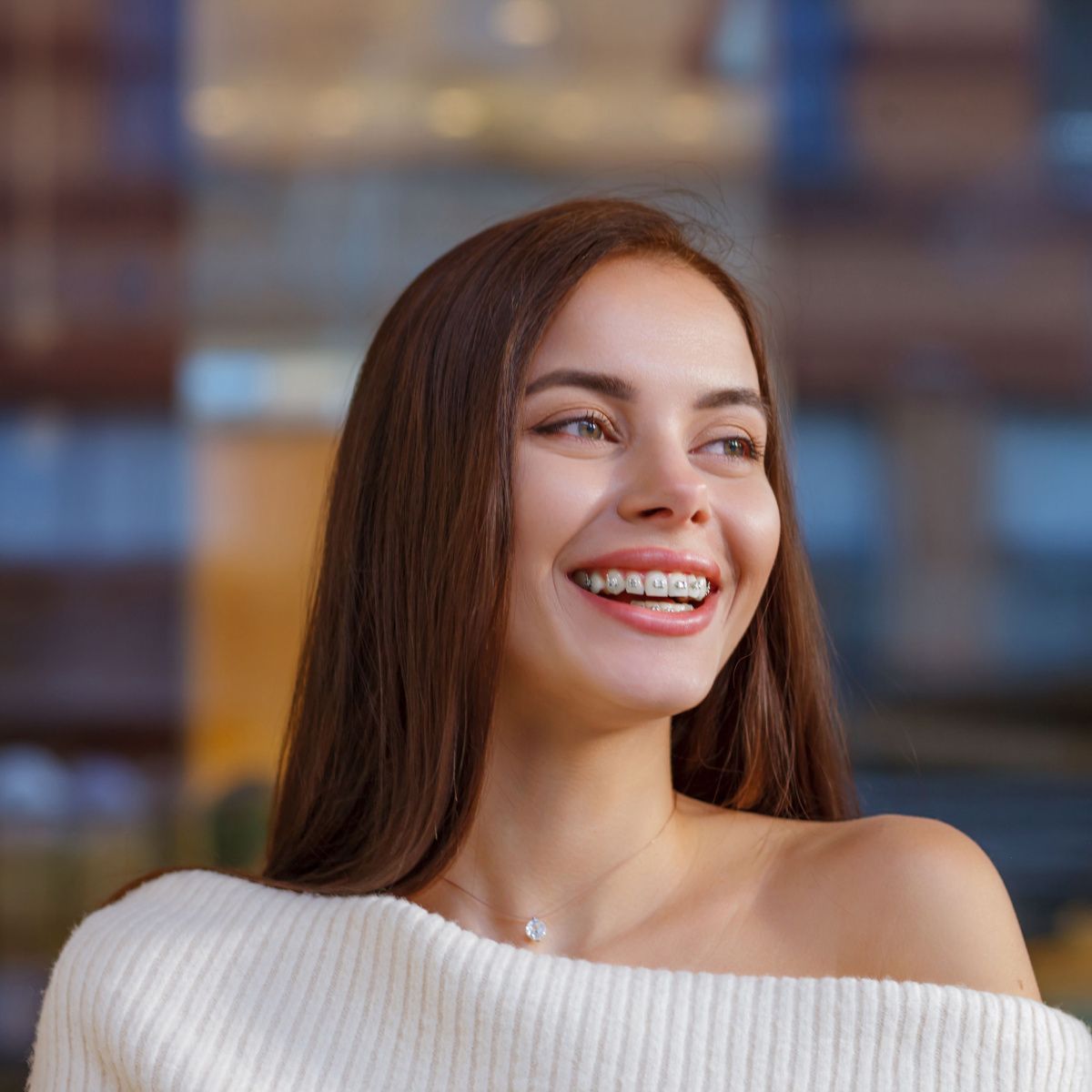 South Houston braces installed on a new patient.